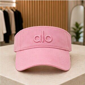ALO Yoga Pink Sport Open Top Visor Hat Activewear